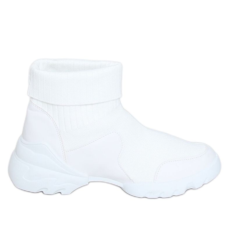 White LA156 Calze alte bianche scarpe sportive bianca