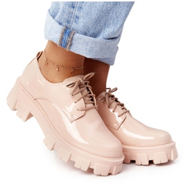 PS1 Oxford da donna sulla piattaforma Imogen Nude beige rosa