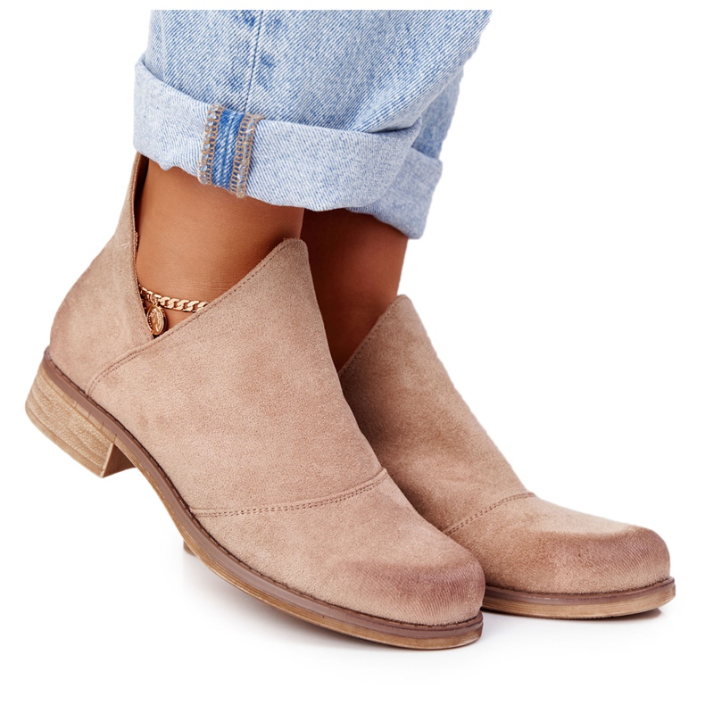 PS1 Stivali Da Donna Con Intagli Beige Hillary marrone