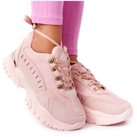PS1 Sneakers Da Donna Con Suola Larga Rosa Good Mood
