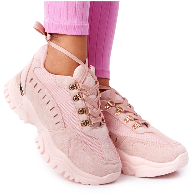 PS1 Sneakers Da Donna Con Suola Larga Rosa Good Mood