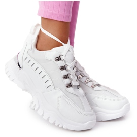 PS1 Sneakers Da Donna Su Suola Larga Bianco Good Mood