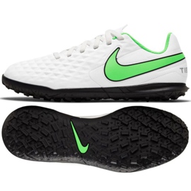 Nike Tiempo Legend 8 Club Tf Jr AT5883 030 scarpe da calcio bianco bianco