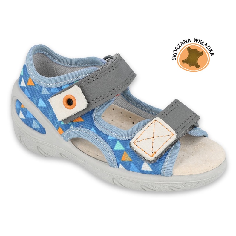 Scarpe per bambini Befado pu 065X158 blu grigio multicolore
