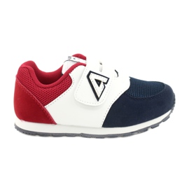 American Club Scarpe sportive per bambini Inserto in pelle BS01 BS02 Navy bianca