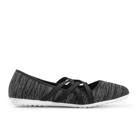 Ballerine Janae in tessuto nero grigio