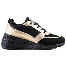 SHELOVET Sneakers classiche NERE e ORO nero d'oro