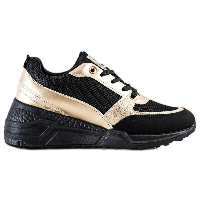 SHELOVET Sneakers classiche NERE e ORO nero d'oro