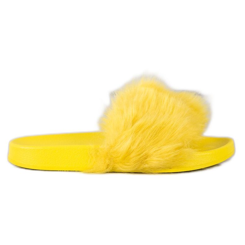 SHELOVET Pantofole In Gomma Con Pelliccia giallo