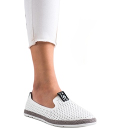 Filippo Slip in pelle casual bianco