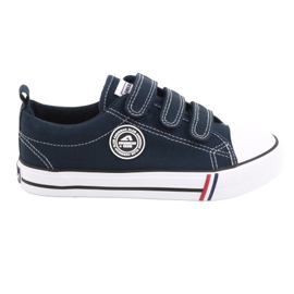 Sneakers American Club LH31/22 blu navy con velcro