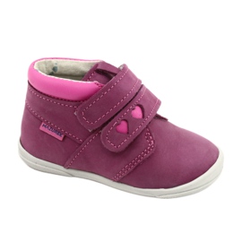 Mazurek Scarpe sportive in pelle con velcro 1355 fucsia-rosa