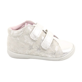Mazurek Scarpe sportive in pelle con velcro 1264 argento grigio