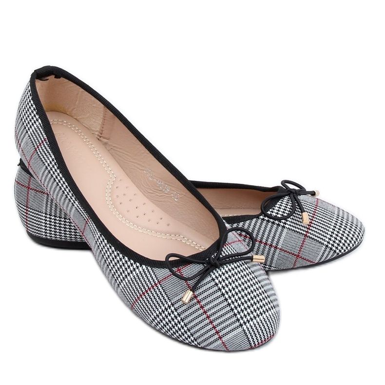 Ballerine a scacchi grigie 2CE-9519 Grey grigio