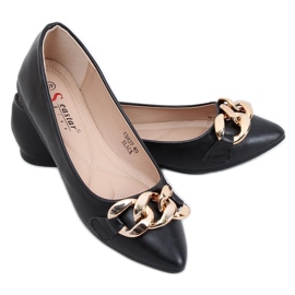 Nero CD82P Ballerine nere con catena