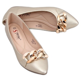 Ballerine con catena oro CD82P Gold d'oro