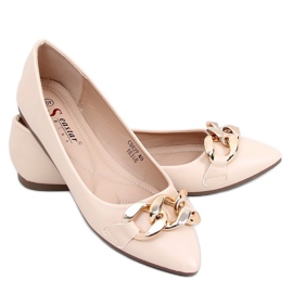 Ballerine beige con catena CD82P Beige