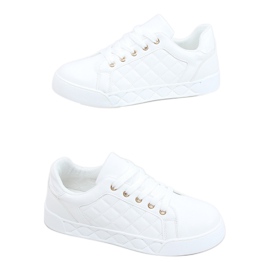 Sneakers bianche da donna trapuntate BL232P White bianco