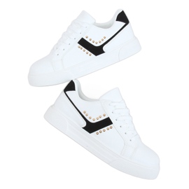 Sneakers da donna bianche 1063 Black bianco nero