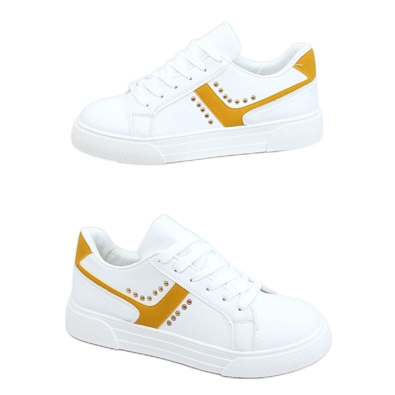 Sneakers da donna bianche 1063 Gialle bianca giallo