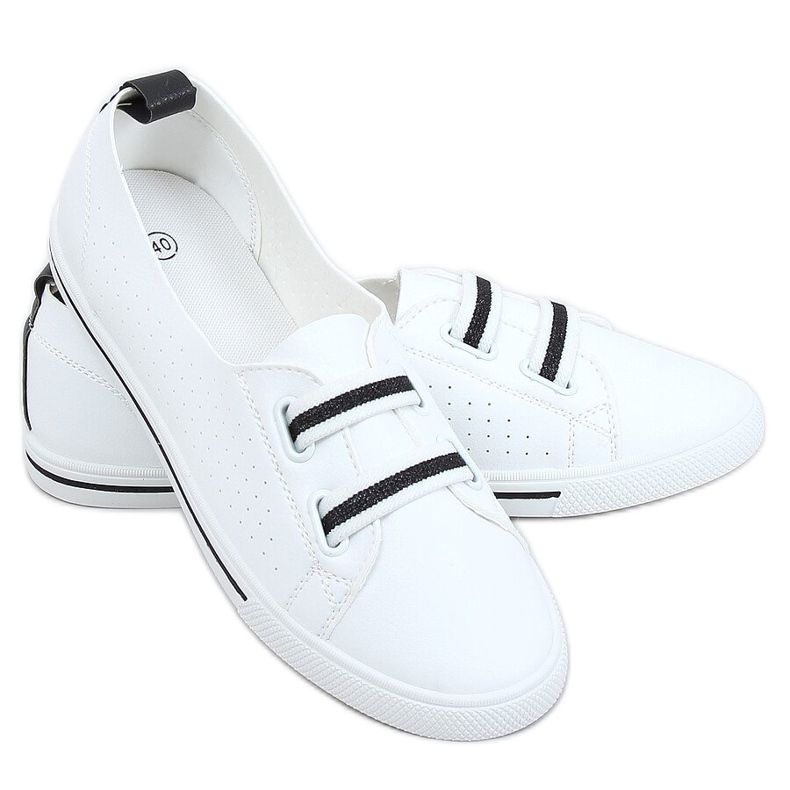 Sneakers da donna bianche 6284 Nere bianca nero