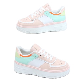 Scarpe sportive da donna multicolor 205062 ROSA / VERDE multicolore