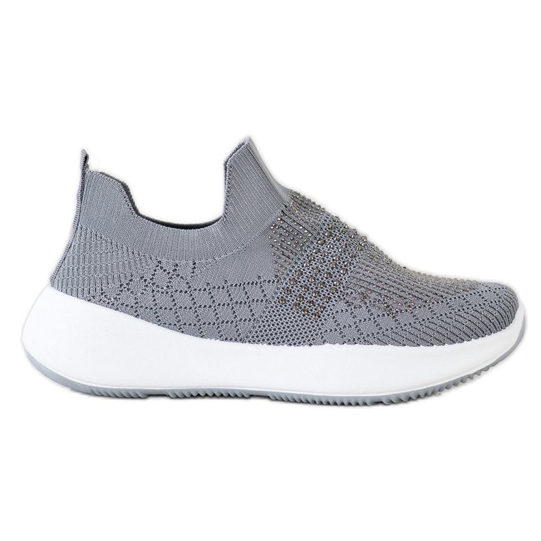 Renda Sneakers Grigie Con Cristalli grigio