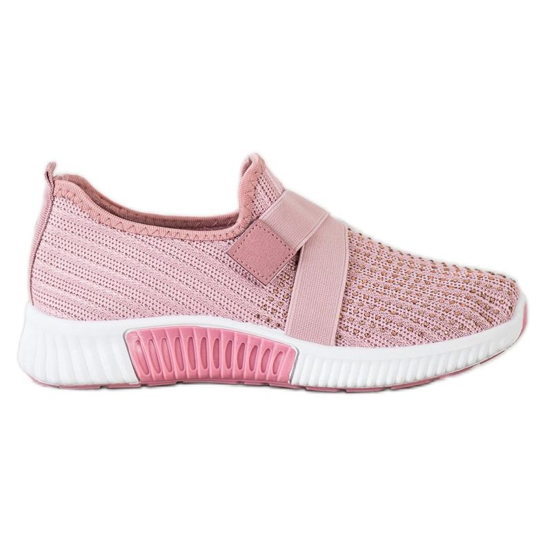 SHELOVET Scarpe sportive con cristalli rosa