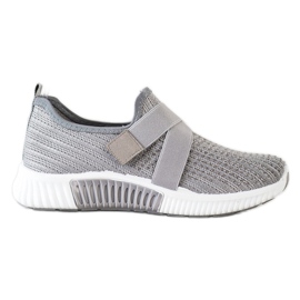 SHELOVET Scarpe sportive con cristalli grigio