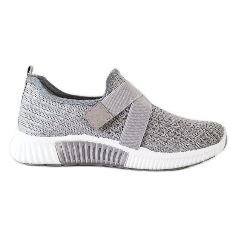 SHELOVET Scarpe sportive con cristalli grigio