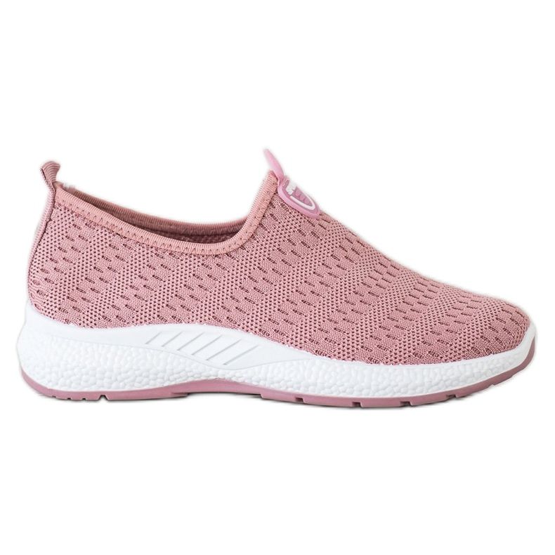 SHELOVET Scarpe da ginnastica leggere senza lacci rosa