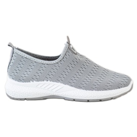 SHELOVET Scarpe da ginnastica leggere senza lacci grigio