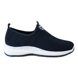 SHELOVET Scarpe da ginnastica leggere senza lacci blu navy