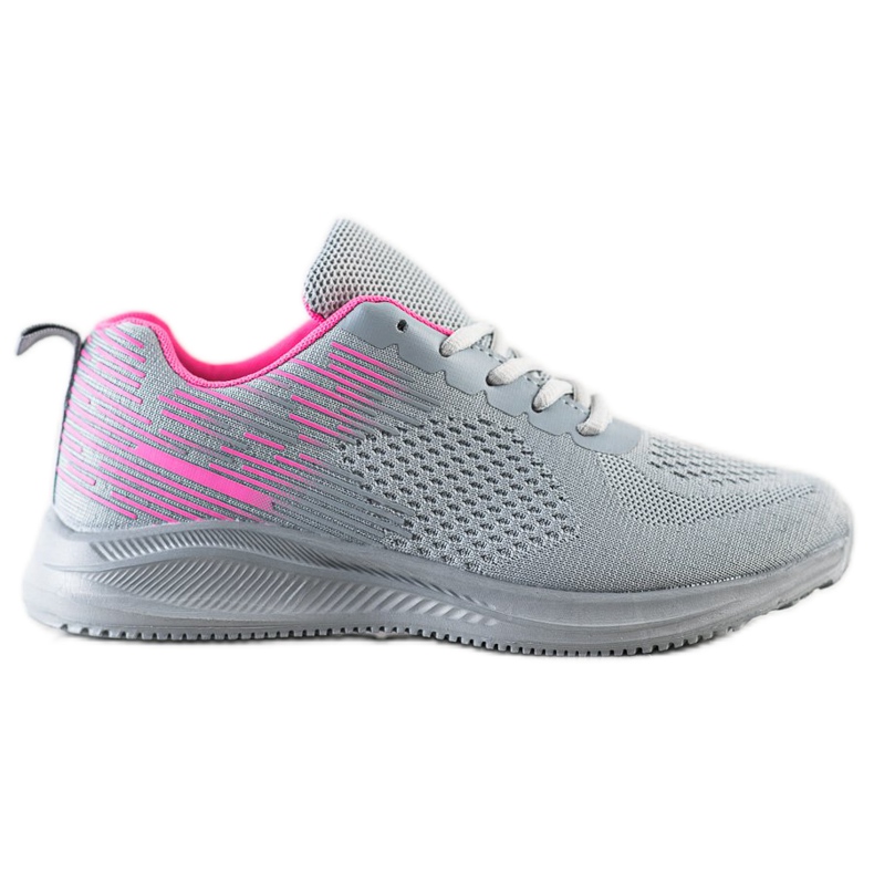 Bona Scarpe sportive leggere rosa grigio