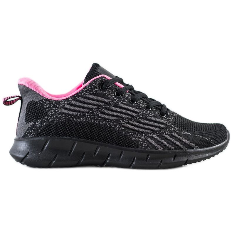 Bona Scarpe sportive traforate nero rosa grigio