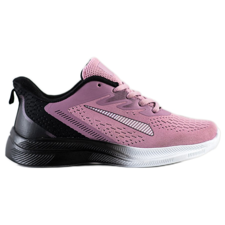 Bona Sneakers traforate per la primavera nero viola rosa