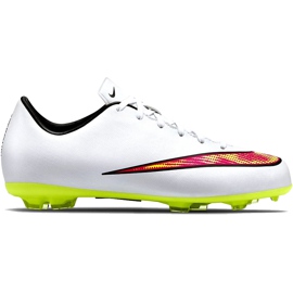Nike Mercurial Victory V Fg Jr 651634 170 scarpe da calcio bianca bianca