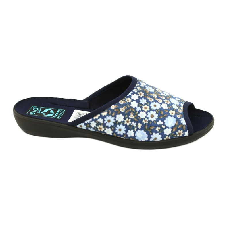 Pantofole a fiori Adanex Tęg. G1 / 2 18760 blu navy blu