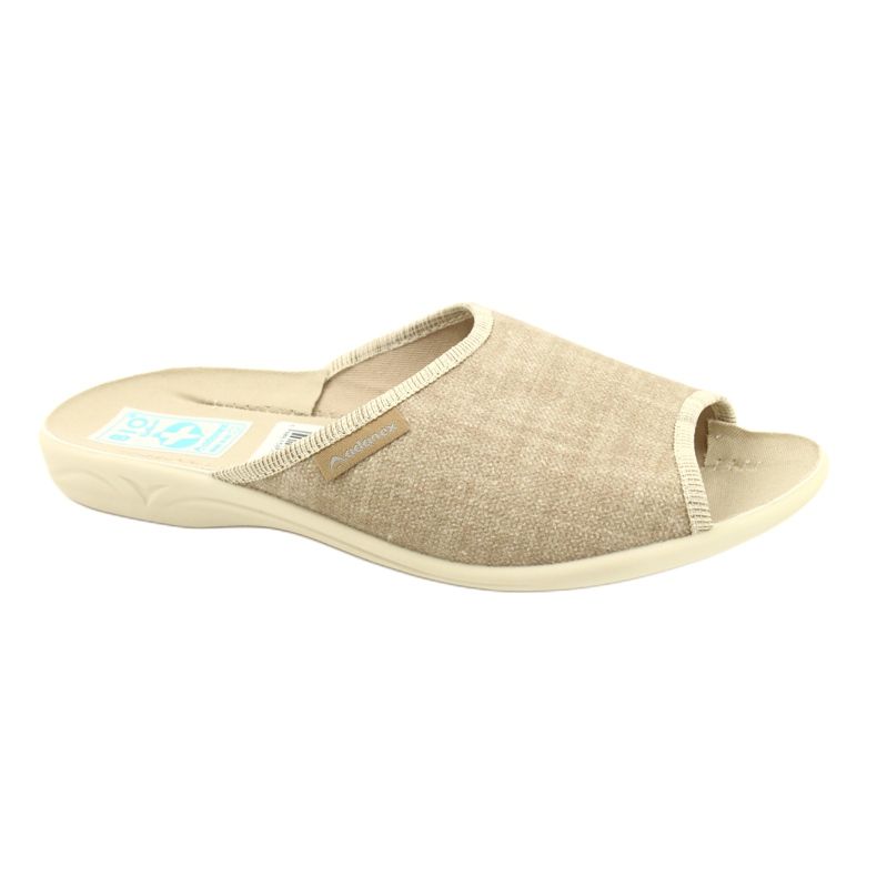 Pantofole in lino per donna Adanex 25970 beige