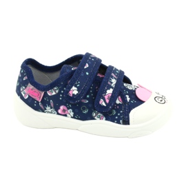 Scarpe per bambini Befado 907P127 bianco blu navy rosa argento