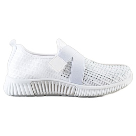 SHELOVET Scarpe sportive con cristalli bianca
