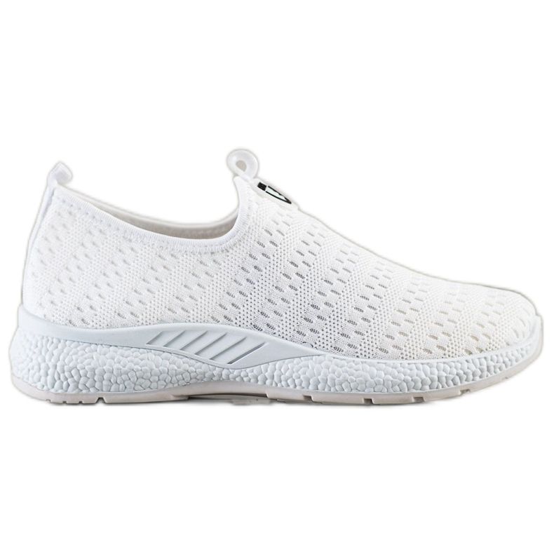 SHELOVET Scarpe da ginnastica leggere senza lacci bianca