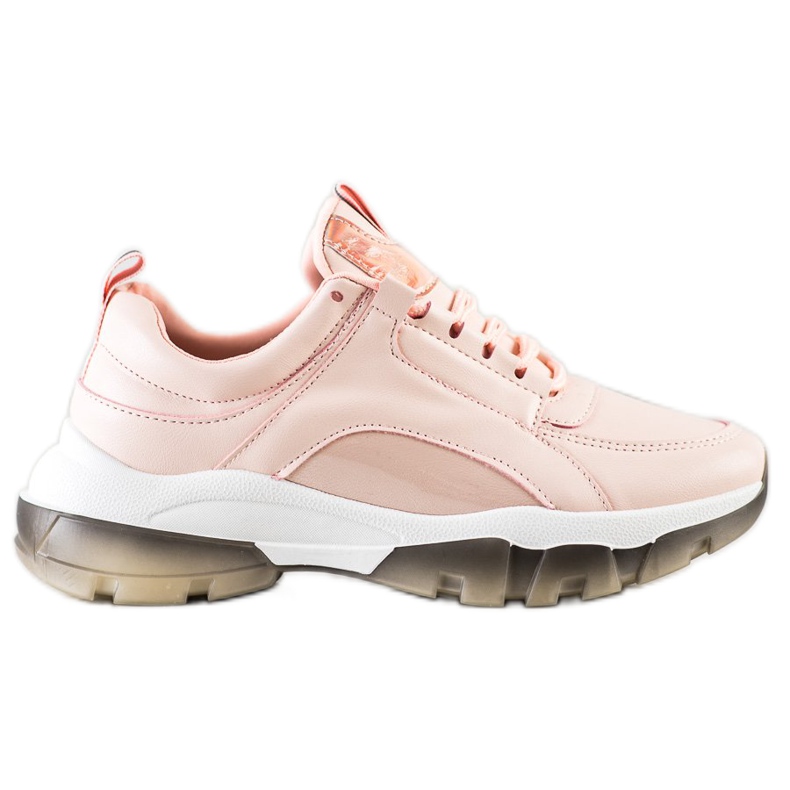 SHELOVET Sneakers Rosa Con Ecopelle