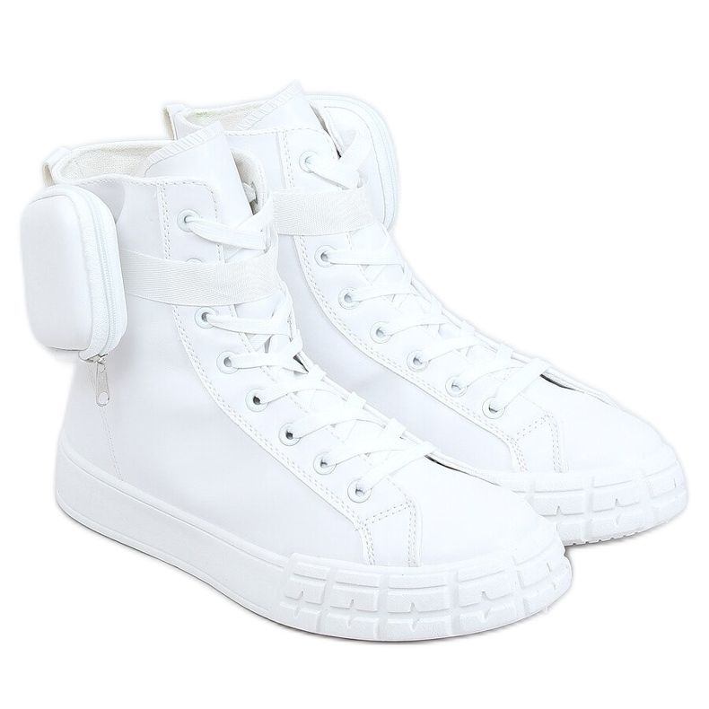 Sneakers alla caviglia con bustina bianca VL142 White
