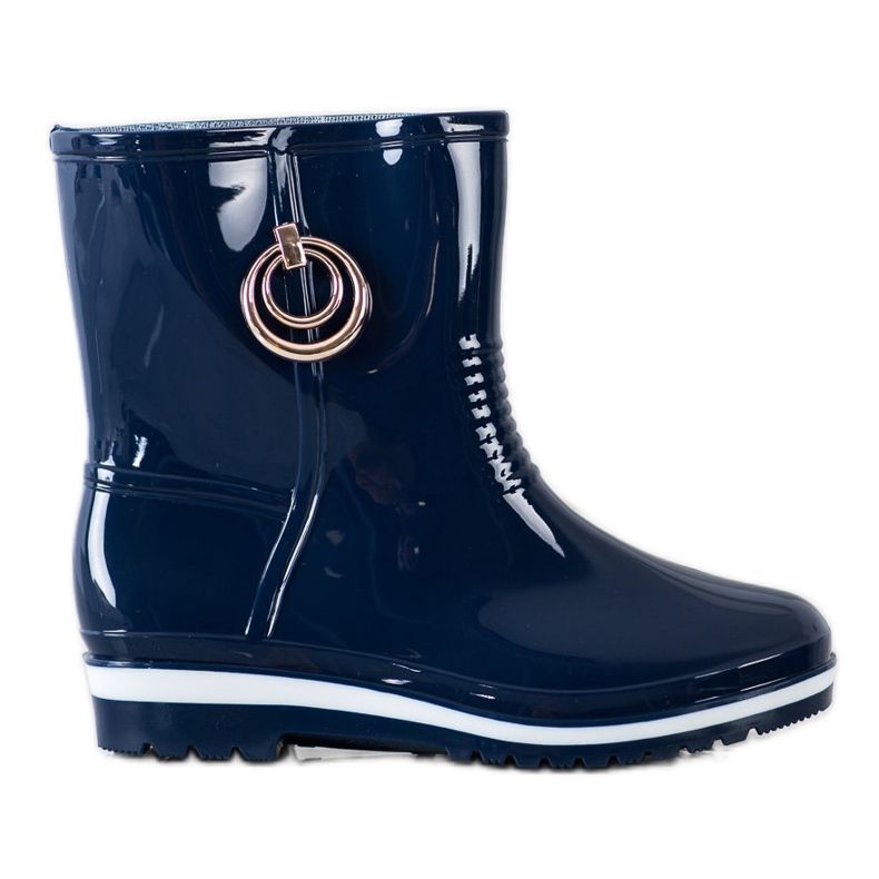 Bona Galosce con ornamenti dorati blu