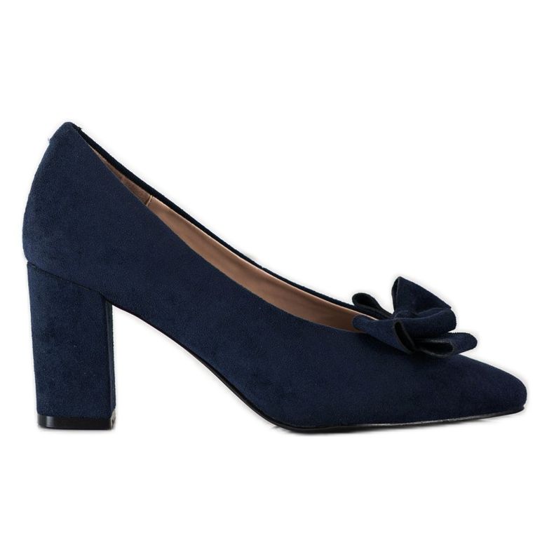 Décolleté blu navy con fiocco VINCEZA