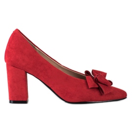 Décolleté rosse con fiocco Vinceza rosso