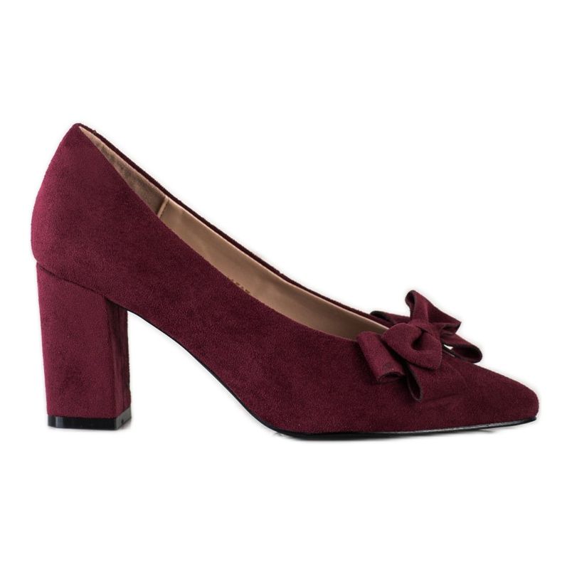 Décolleté bordeaux con fiocco VINCEZA rosso multicolore
