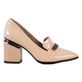 S. BARSKI Décolleté laccate alla moda beige