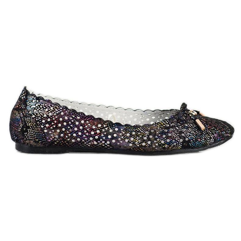 S. BARSKI Eleganti ballerine traforate multicolore